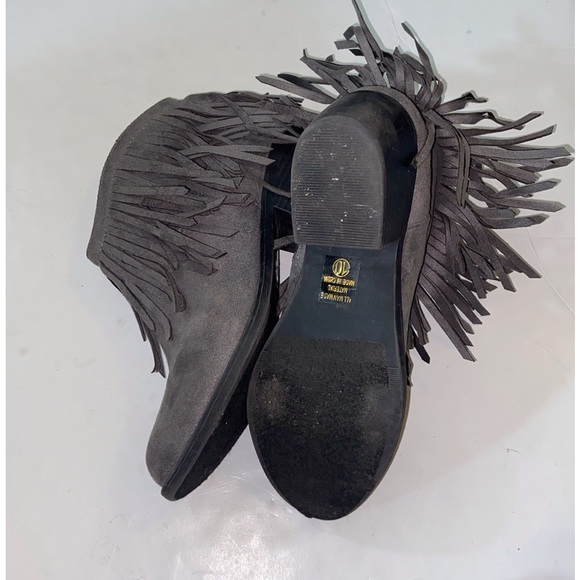 J.Adams Western Fringe Ankle Boots Size 10 - Picture 9 of 9